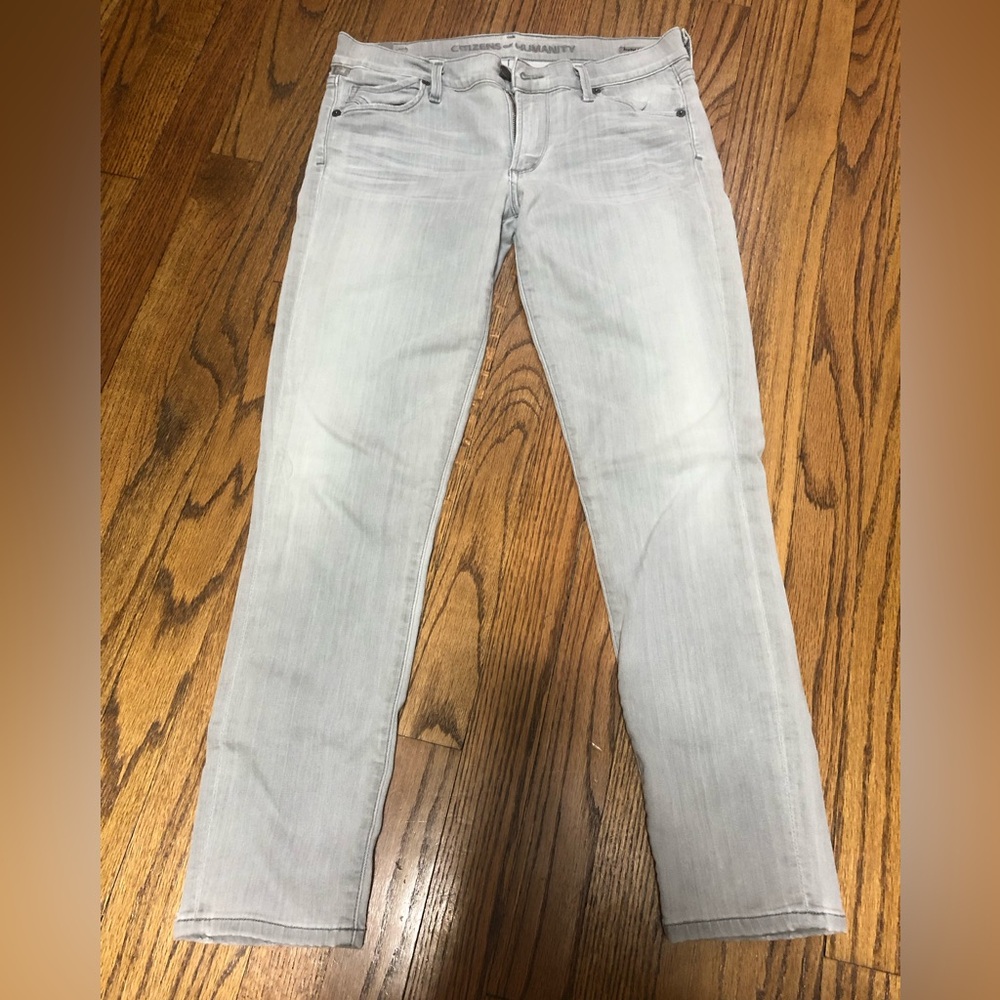 Citizens of Humanity grey Avedon ankle skinny jeans